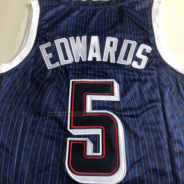 Camiseta USA 2024 Anthony Edwards #5 Juegos Olimpicos Azul